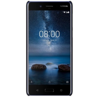 Nokia 8 Frosted Shield чёрный пластиковый чехол + защитная пленка для экрана | Vacins.lv