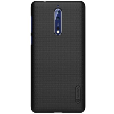 Nokia 8 Frosted Shield чёрный пластиковый чехол + защитная пленка для экрана | Vacins.lv