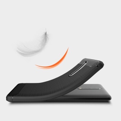Nokia 8 „Carbon“ твердый силиконовый чехол (TPU) - черный | Vacins.lv