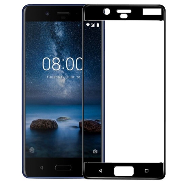 „Mocolo“ Tempered Glass защитное стекло экрана 0.26 мм - чёрный (Nokia 8)