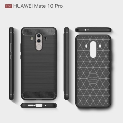 Huawei Mate 10 Pro „Mofi“ Carbon cieta silikona (TPU) melns apvalks | vacins.lv