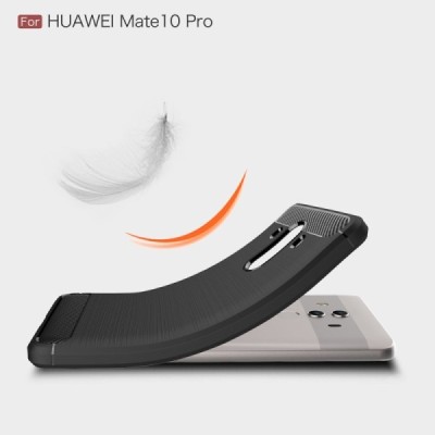 Huawei Mate 10 Pro „Mofi“ Carbon cieta silikona (TPU) melns apvalks | vacins.lv