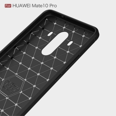 Huawei Mate 10 Pro „Mofi“ Carbon cieta silikona (TPU) melns apvalks | vacins.lv