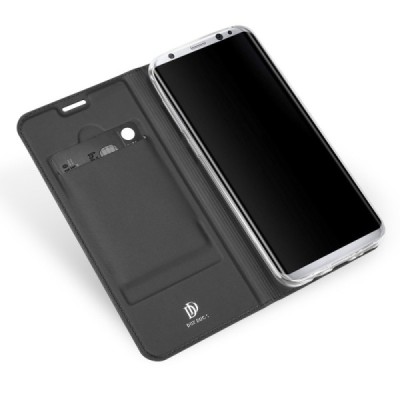 „Dux Ducis“ Skin серии Samsung Galaxy S8 (G950) чёрный кожаный чехол-книжка | Vacins.lv