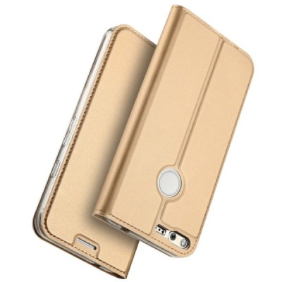 „Dux Ducis“ Skin серии Google Pixel XL золотой кожаный чехол-книжка | Vacins.lv