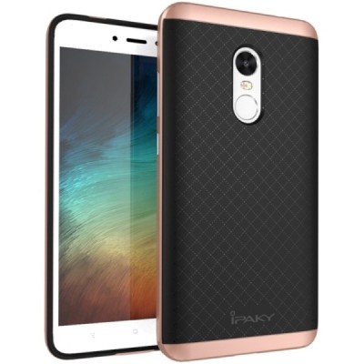 Xiaomi Redmi Note 4X „IPAKY“ твердый силиконовый чехол из TPU черного цвета (с розовыми краями) | Vacins.lv