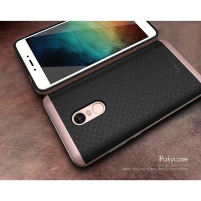 Xiaomi Redmi Note 4X „IPAKY“ твердый силиконовый чехол из TPU черного цвета (с розовыми краями) | Vacins.lv