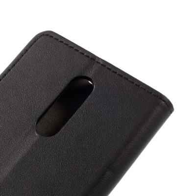 Xiaomi Redmi Note 4X открываемый чёрный кожаный чехол - книжка | Vacins.lv