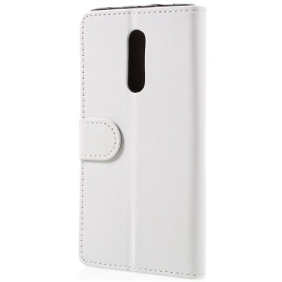 Xiaomi Redmi Note 4X atvēramais ādas balts maciņš, grāmata (maks) / Vacins.lv