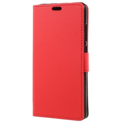Xiaomi Redmi Note 4X открываемый красный кожаный чехол - книжка | Vacins.lv