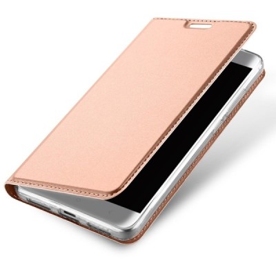 Xiaomi Redmi Note 4X „Dux Ducis“ Skin sērijas rozs ādas atvērams maciņš / Vacins.lv