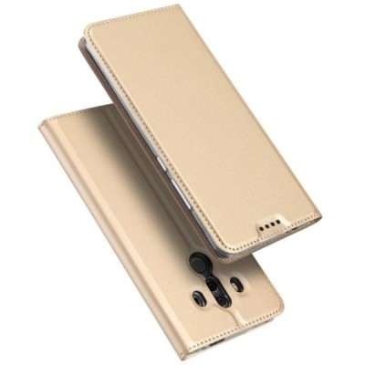 „Dux Ducis“ Skin серии Huawei Mate 10 Pro золотой кожаный чехол-книжка | Vacins.lv