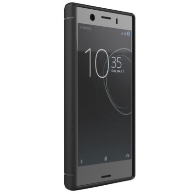 Sony Xperia XZ1 Compact „Carbon“ твердый силиконовый чехол (TPU) - черный | Vacins.lv