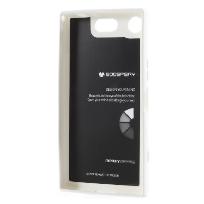 Sony Xperia XZ1 Compact Mercury balts cieta silikona (TPU) apvalks / vacins.lv