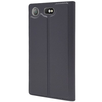 Sony Xperia XZ1 Compact „Dux Ducis“ Skin sērijas melns ādas atvērams maciņš / Vacins.lv