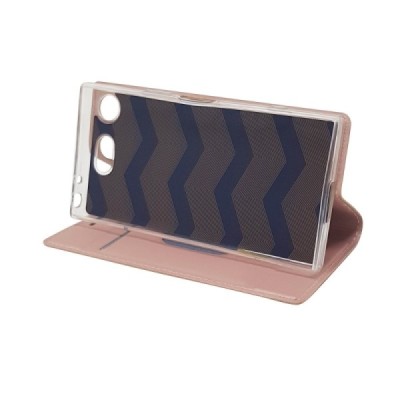 „Dux Ducis“ Skin серии Sony Xperia XZ1 Compact розовый кожаный чехол-книжка | Vacins.lv