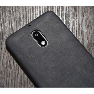 „X-Level“ Vintage Classic серии Nokia 6 черный кожаный чехол | Vacins.lv