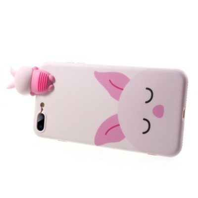 Apple iPhone 7 Plus (iPhone 8 Plus) „Squezy“ Rabbit твердый силиконовый чехол TPU розового цвета | Vacins.lv