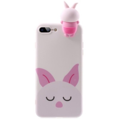 Apple iPhone 7 Plus (iPhone 8 Plus) „Squezy“ Rabbit твердый силиконовый чехол TPU розового цвета | Vacins.lv