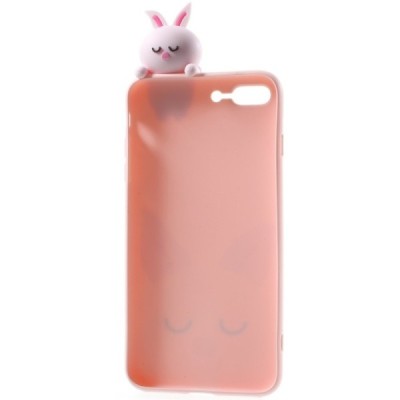 Apple iPhone 7 Plus (iPhone 8 Plus) „Squezy“ Rabbit твердый силиконовый чехол TPU розового цвета | Vacins.lv
