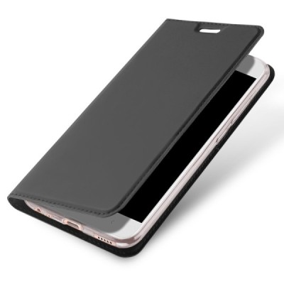 Xiaomi Mi A1 (Mi 5X) „Dux Ducis“ Skin sērijas melns ādas atvērams maciņš / Vacins.lv