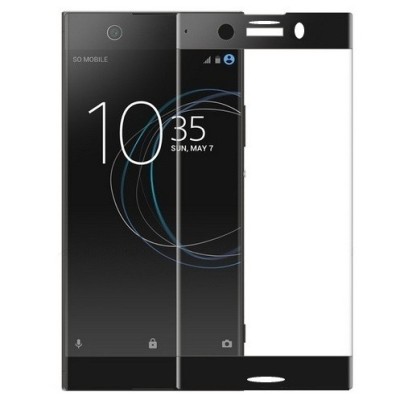 Sony Xperia XZ1 Compact „Calans“ 9H Tempered Glass усиленная защита чёрное защитное стекло с полным покрытием толщиной 0,2 мм | 