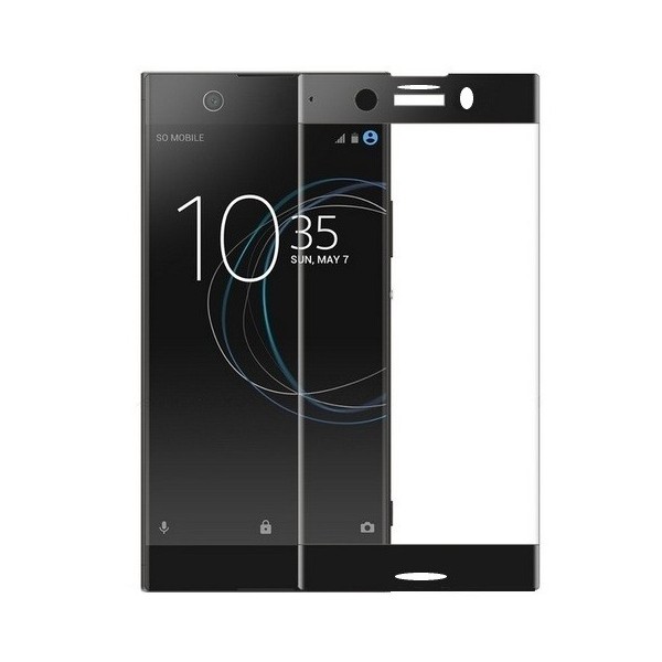 „Calans“ Tempered Glass полностью закрывающее защитное стекло толщиной 0,2 мм – чёрное (Xperia XZ1 Compact)