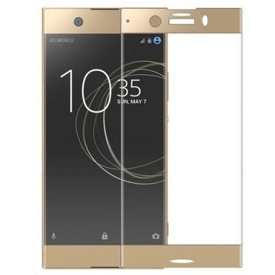 Sony Xperia XZ1 Compact „Calans“ 9H Tempered Glass усиленная защита золотое защитное стекло с полным покрытием толщиной 0,2 мм |