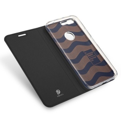 „Dux Ducis“ Skin серии Google Pixel XL чёрный кожаный чехол-книжка | Vacins.lv