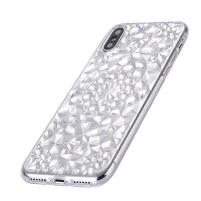Apple iPhone X (iPhone Xs) SULADA Diamond dzidrs cieta silikona apvalks / vacins.lv
