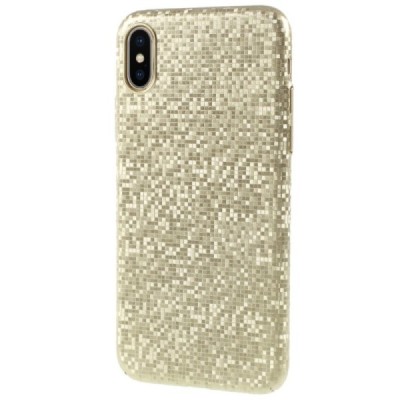 Apple iPhone X (iPhone Xs) Disco plastmasas zelta apvalks / vacins.lv
