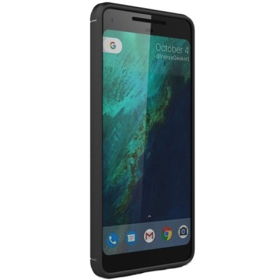 Google Pixel 2 „Carbon“ твердый силиконовый чехол (TPU) - черный | Vacins.lv