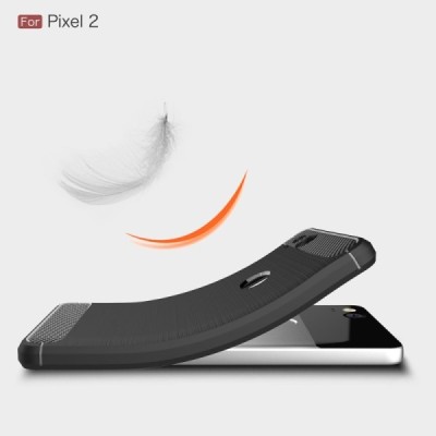 Google Pixel 2 „Carbon“ твердый силиконовый чехол (TPU) - черный | Vacins.lv