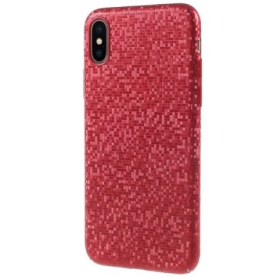 Apple iPhone X (iPhone Xs) Disco plastmasas sarkans apvalks / vacins.lv