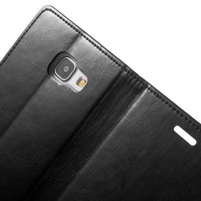 Mercury Blue Moon кожаный чехол-книжка Samsung Galaxy A5 (2016) A510 чёрного цвета | Vacins.lv