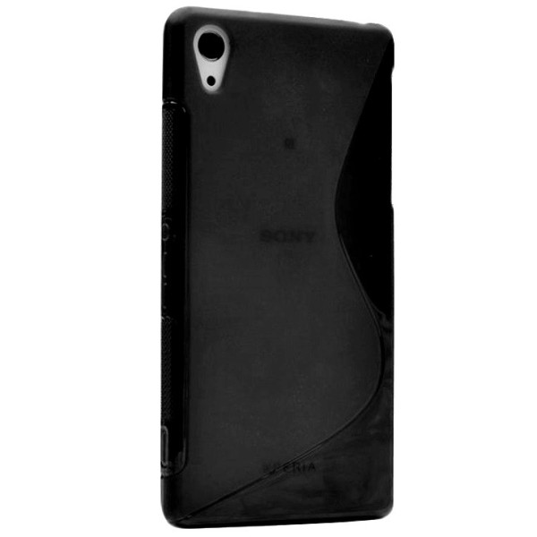 „S-Line“ твердый силиконовый чехол (TPU) – чёрный (Xperia Z1)