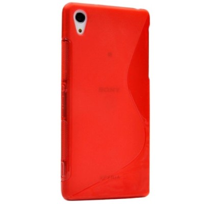 Sony Xperia Z1 (Honami, C6903, C6902) „S-Line“ cieta silikona (TPU) sarkans apvalks / vacins.lv