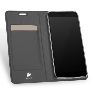 „Dux Ducis“ Skin серии Google Pixel 2 чёрный кожаный чехол-книжка | Vacins.lv