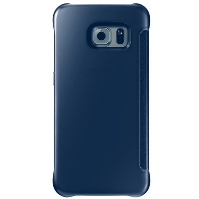 Samsung Galaxy S6 Edge+ (G928) plastmasas atvērams zils ādas maciņš / Vacins.lv