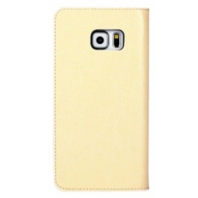 Samsung Galaxy S6 Edge+ (G928) „Faux Leather“ solīds atvēramais ādas smilšains maciņš - maks / Vacins.lv