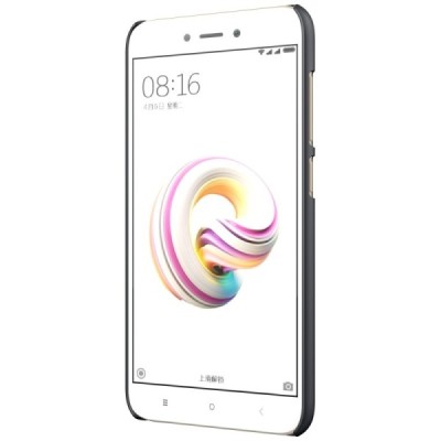 Xiaomi Redmi 5A Nillkin Frosted Shield melns plastmasas apvalks / vacins.lv