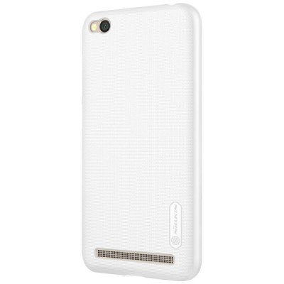 Xiaomi Redmi 5A Nillkin Frosted Shield balts plastmasas apvalks + ekrāna aizsargplēve / Vacins.lv