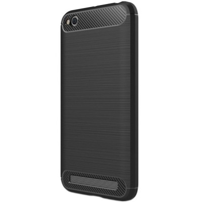 Xiaomi Redmi 5A „Carbon“ твердый силиконовый чехол (TPU) - черный | Vacins.lv