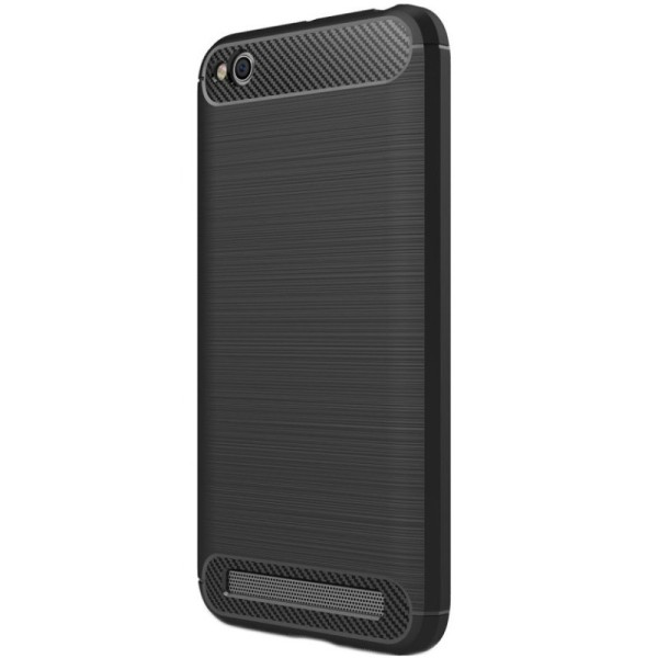 „Carbon“ твердый силиконовый чехол (TPU) - черный (Redmi 5A)