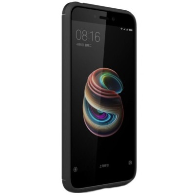 Xiaomi Redmi 5A „Carbon“ твердый силиконовый чехол (TPU) - черный | Vacins.lv