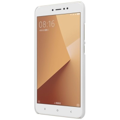 Xiaomi Redmi Note 5A (Y1) Nillkin Frosted Shield белый пластиковый чехол + защитная пленка для экрана | Vacins.lv