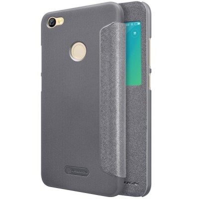 Nillkin Sparkle Xiaomi Redmi Note 5A (Y1) серый кожаный чехол-книжка | Vacins.lv