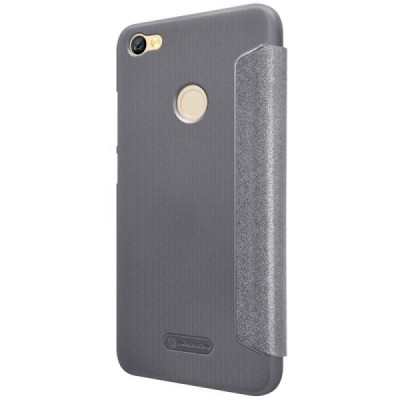Nillkin Sparkle Xiaomi Redmi Note 5A (Y1) серый кожаный чехол-книжка | Vacins.lv