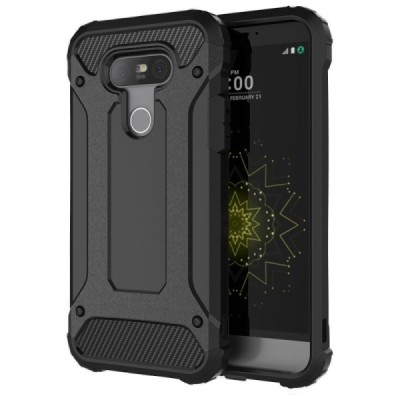 LG G5 (H850) усиленный защитный чёрный твердый силиконовый чехол (TPU) | Vacins.lv