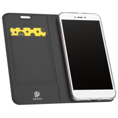 „Dux Ducis“ Skin серии Xiaomi Redmi Note 5A (Y1) чёрный кожаный чехол-книжка | Vacins.lv